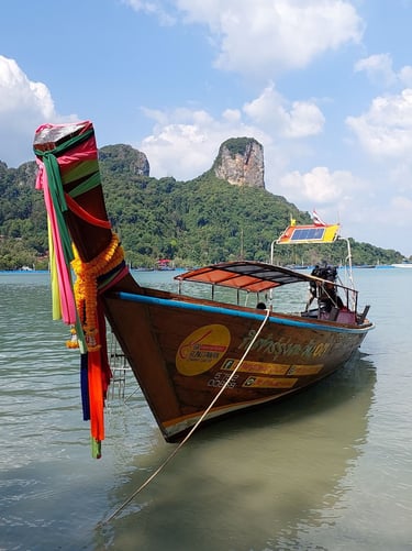 thailand krabi railay east long tail boat