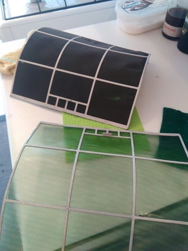 Limpeza dos filtros, Antes e Depois