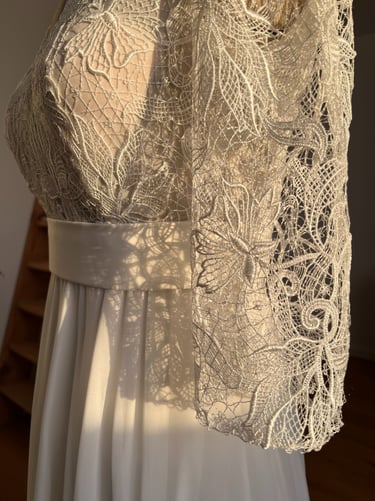 Robe de mariée en dentelle Blanc Muguet