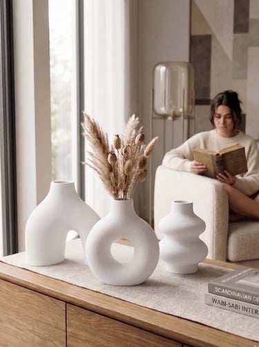 Florero 3D impresión diseño orgánico decoración hogar Argentina