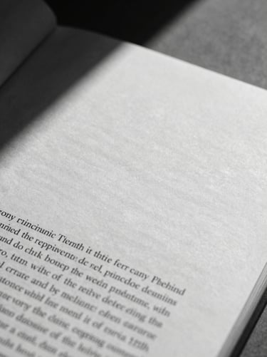 Close-up of printed treaty documents with sharp directional shadows across the textured paper, high-contrast black and white, minimalist editorial photography.