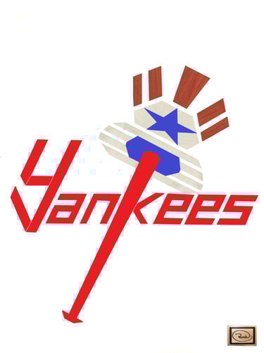 YANKEES richWOODart.com straight line art 