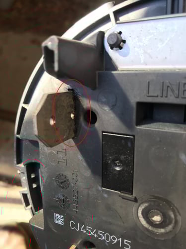 Burnt prong on electric meter
