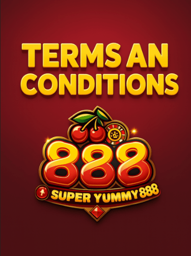 terms and conditions banner for SuperYummy888