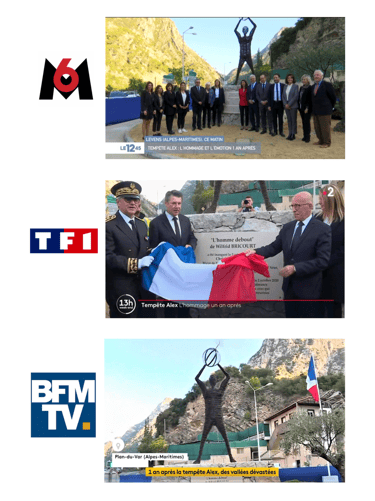 M6 TF1 BFMTV Wilfrid Bricourt - Cérémonie l'homme debout 