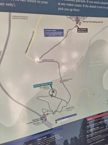 General Sherman trail map