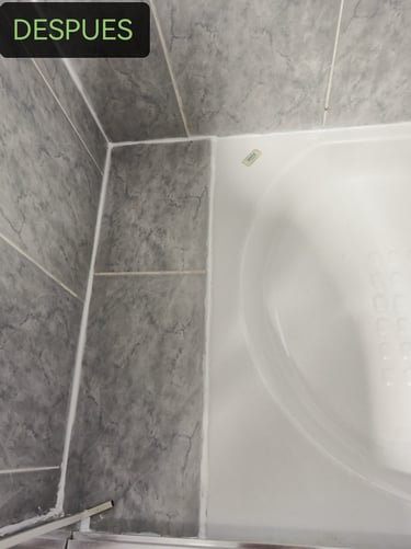 resultado de la de limpiezas de juntas de la ducha
