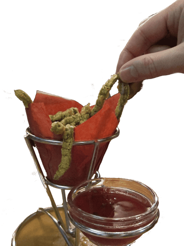 Fried cactus