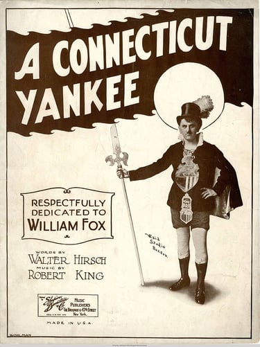Vintage poster for A Connecticut Yankee – early Broadway musical spectacle