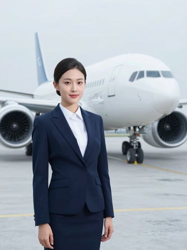 Portrait of a professional female legal advisor in business attire, clean technical studio lighting, cool blue tones, high-contrast precise framing.