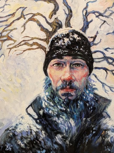 Tree Man oil painting on canvas by Ronny Vardy