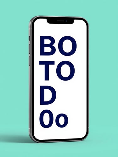 3D digital mockup of a vertical e-book cover on a smartphone screen, clean teal background, navy typography, bright studio lighting