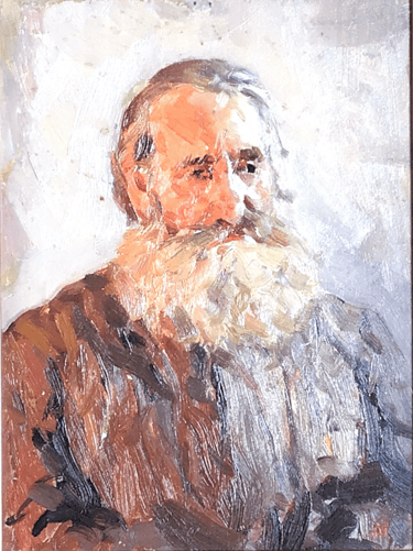 Obra de Boris Vladimirovich Alekseev realizada en 1953. Técnica óleo sobre lienzo. Retrato