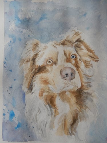 Sur Commande, aquarelle sur papier 100% coton, Sébastien Schoch