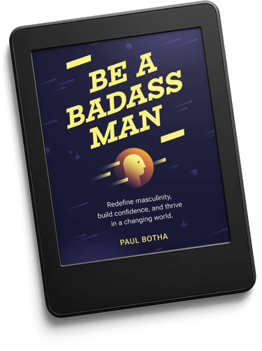 Be a Badass Man eBook mockup on Kindle device