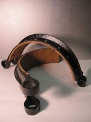 relined brake shoes and brake bands for classic cars and vintage motorcycles by the brake restoration experts at 260-426-3331