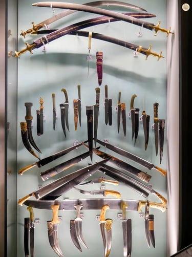 Display of Maharana Pratap’s personal weapon in the Udaipur City Palace museum.