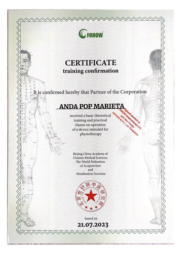 a certificate for a training course