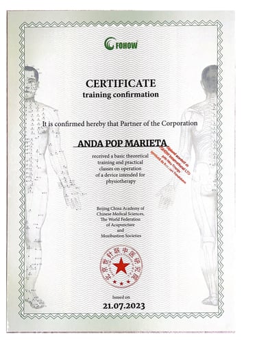 a certificate for a training course