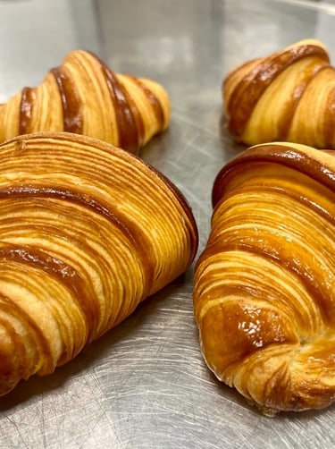 Croissants gros plan