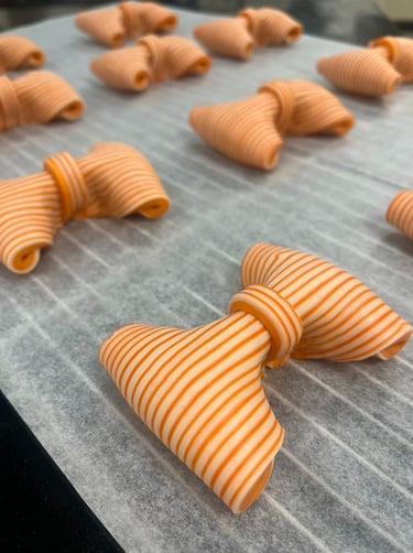 Rubans yuzu mandarine avant cuisson