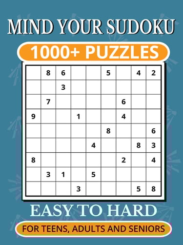 sudoku puzzle mockup cover