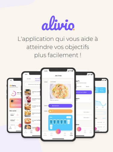 Visuel montrant l'application Alivio.