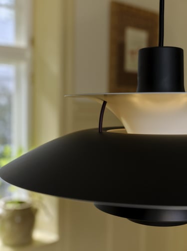 PH5 juodas šviestuvas