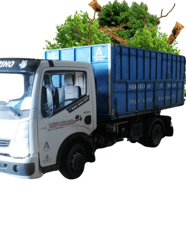 Alquiler de cubas para trabajos de jardineria y resto de podas en Sevilla y Aljarafe