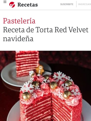 recipe in Argentina's Clarin magazine of a red velvet cake 