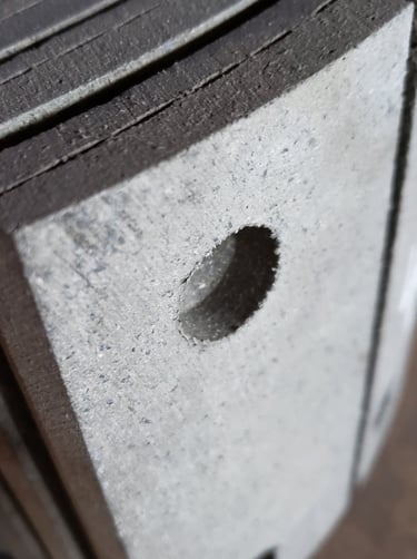 truck block sets and relined truck brake shoes by the brake relining experts at 260-426-3331