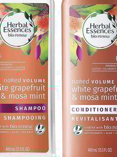 a couple of bottles of herbal herbal hair care products