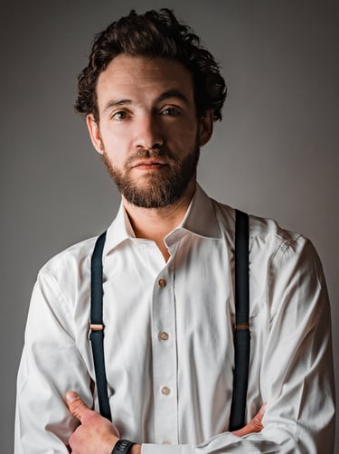 Portrait en studio homme - book comédien - © Virginie Bouilhac