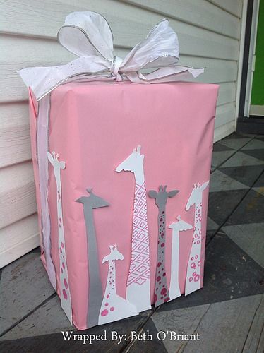 baby gift with giraffees