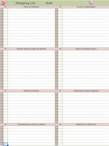 a shopping list list with a list of items to do list