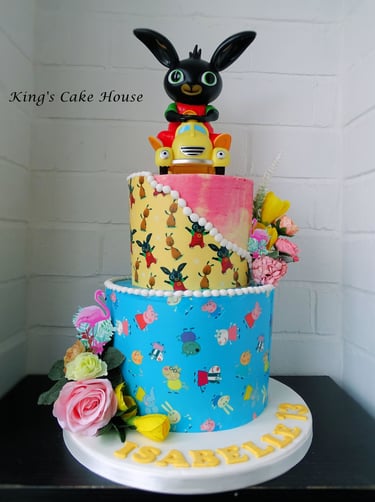Floral cartoon flower edible cake wrap, vintage cake wrap icing sheet