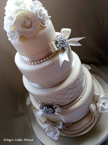 Wedding cake for Wrexham customer