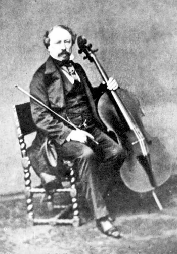 Servais the first cellist to play the cello with endpin