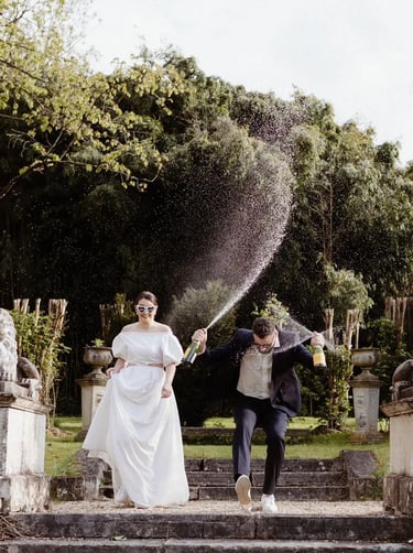 champagne shower mariage