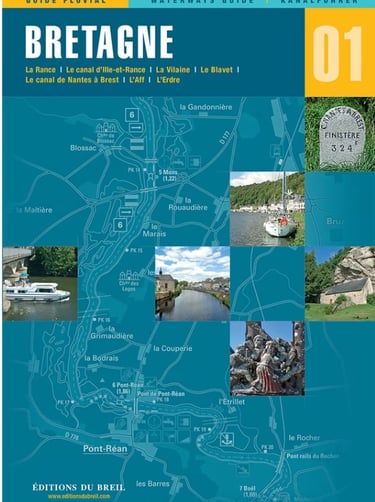 canal de nantes à brest carte détaillée