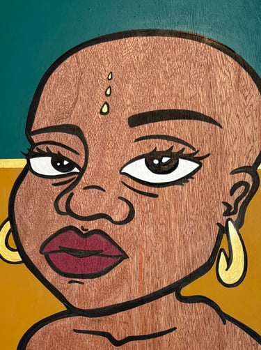 Orizon - 2026 - 63 * 36,5 cm - Acrylique sur bois de récupération - 1SO