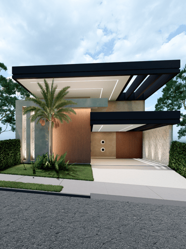 fachada residencial moderna