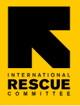 Ein schwarz und weiß Logo vom International Rescue Committee