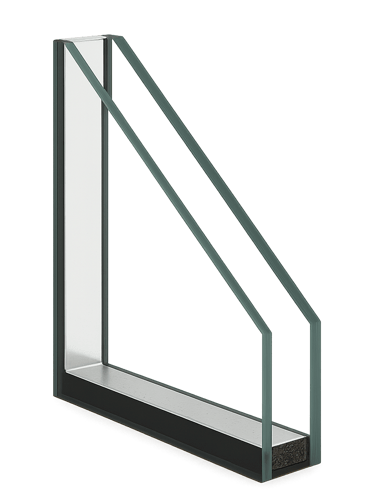 Double glazing options display showing clear, tinted and Low-E glass, Auckland showroom, New Zealand