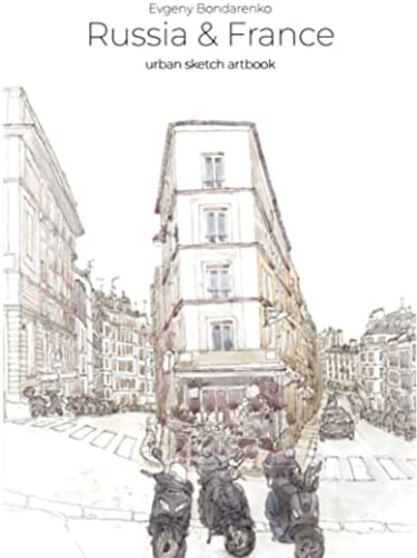 Russia and France Urban Sketch Artbook Evgeny Bondarenko