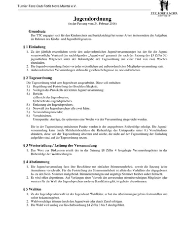 Jugendordnung Vorschau