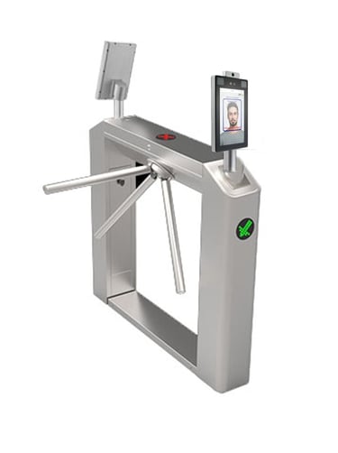  Control de Acceso Peatonal / Torniquete Bidireccional de Diseño Delgado con Una pieza