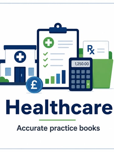 Healthcare bookkeeping services for clinics, dentists, pharmacies, GP practices, and medical profess