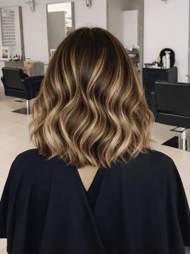 Coloration sur mesure et soins éclat au salon l'Arabesque à Guilherand-Granges.