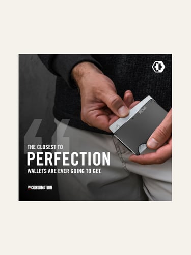 The Ridge Wallet - Slim Minimalist Compact Wallet and Card Holder RFID Protected Gunmetal 